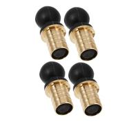 Mikinona 4pcs Brass Gourd Wine Bottle Stoppers DIY Wine Plug for Cocktail Cups Home Decor Hotel Embellishment Unique Resealable