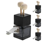 Mikinona 4pcs Car Diffuser Air Freshener Bottle, Refillable Empty Glass Perfume Vials with Vent Clip, Essential Oil Diffusers for Interior Vehicle Accessories 1.9x1x1Inch