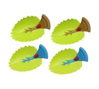 Mikinona 4Pcs Cartoon Faucet Extender Soft TPE Hand Washing Guide for Safe Tap Access in Assorted Blue and Brown Colors Easy Install Splash-reducing Hand Washers for Bathroom and Kitchen