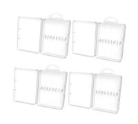 Mikinona 4Pcs Compact Toothbrush Head Storage Case for Travel Small Protective Box Compatible with Electric Brush Heads Lightweight Organizer for Clean and Secure Oral Hygiene Accessories