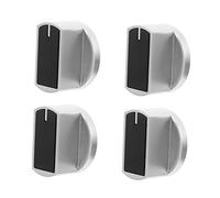 Mikinona 4pcs Durable Gas Stove Knobs Replacement Premium Control Knobs for Gas Cookers Ergonomic Design Easy Installation Heat Resistant Compatible