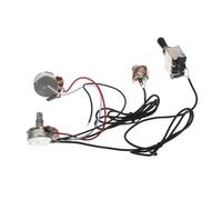 Mikinona 4pcs Electric Guitar Control Circuit Assembly Potentiometer Switch Chrome Wiring Harness for Sound Control Easy Installation for Musician Use