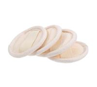 Mikinona 4pcs Face Exfoliating Loofah Cleansing Puff for Makeup Removing Reusable Exfoliating Loofah Pads for Shower Bath