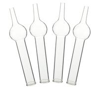 Mikinona 4Pcs Glass Single Ball Drying Tubes School Laboratory Supplies for Chemistry Experiments Teaching Tools for Middle High School Science Classes