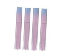 Mikinona 4Pcs Gradient Color Empty Mascara Tube Containers with Eyelash Brushes Leakproof Lightweight Cosmetic Bottles for DIY Makeup Storage and Travel Use