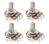 Mikinona 4pcs Guitar Potentiometer Linear Taper Audio Potentiometers for Volume and Tone Control Easy Installation Split Shaft Replacement Parts for Electric Guitars