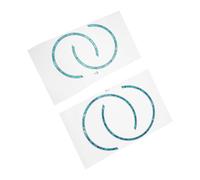 Mikinona 4pcs Guitar Sound Hole Rosette Decals Curved Strip Inlay Stickers for Acoustic Classical Guitars Easy Install Decorative Replacement Accessories