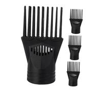 Mikinona 4pcs Hair Dryer Nozzle Attachments Black Concentrated Airflow Styling Tools for Curly Hair Heat Protection Blow Dryer Accessories for Salon and Home Use