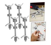 Mikinona 4Pcs Heavy Duty Metal Joint Connector for Furniture Benchtop Countertop Fasteners with Threaded Bolts Stable Half-moon Design for Kitchen Surfaces Easy Installation Without Special