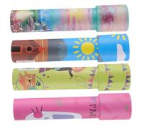 Mikinona 4pcs Kaleidoscope Educational Set Parent-Interactive Kaleidoscope Plaything for Random Pattern for Early Learning and Creativity