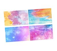 Mikinona 4pcs Kalimba Keyboard Stickers Decals for Beginner Thumb Piano Easy to Install Durable and Removable Note Labels for Quick Scale Mastery
