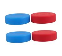 Mikinona 4pcs Matte Finish Ice Hockey Pucks for Indoor Outdoor Training Round Design for Enhanced Control and Maneuverability Quiet Surface for Street and Synthetic Ice Hockey Practice