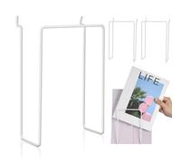 Mikinona 4Pcs Milk White Metal Pegboard Wall Shelves Set Pegboard Hooks Organizer with Storage Rack for Home and Garage Wall Mount Display Compatible