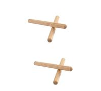 Mikinona 4pcs Mini Wooden Rhythm Drumsticks Wood Tip Percussion Instrument Accessories for Drummers Lightweight Design for Practice Sessions