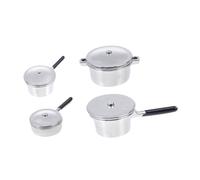 Mikinona 4Pcs Miniature Cookware Decor Doll House Kitchen Supplies for Mini House Decoration Lightweight and Beautifully Crafted for Holiday Sharing and Fun