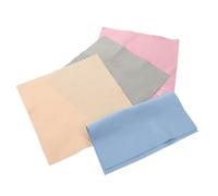 Mikinona 4pcs Musical Instrument Cleaning Cloth Set Polishing Buffing Cloth for Guitar Violin Saxophone Multifunctional Instrument Care Rag in Beige Light Blue Gray Pink