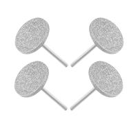 Mikinona 4pcs Nail Drill Bits for Professional Nail Technicians Durable Material with High Efficiency Grinding and Versatile Use Silver Flat Disc Sanding Bands for Home Use