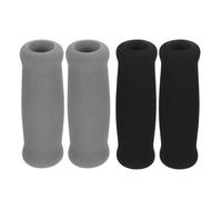 Mikinona 4Pcs Non-Slip Foam Walking Cane Handle Grips Comfortable Crutch Handle Wraps for Elderly Seniors Anti-Slip Protective Covers for Walking Stick Accessories Black and Grey