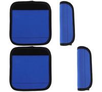 Mikinona 4pcs Non-slip Gym Hand Grip Pads for Pullup Bars and Rings, Blue Polyester Material Comfortable Cushioning and Precise Design, for Home and Gym Weightlifting Workouts