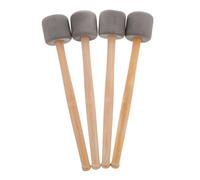 Mikinona 4Pcs Percussion Drumsticks with Wood Handle Durable Mallet Sticks for Bass Drum Teaching Essential Accessories for Drummers for Music Enthusiasts
