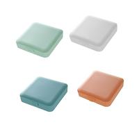 Mikinona 4Pcs Portable Sanitary Napkin Storage Box with Buckle Compact Period Bag for Teen Multi Use Purse Necessities Organizer for Travel and Daily Small Item Storage