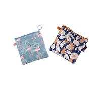 Mikinona 4Pcs Portable Sanitary Pad Storage Bags for Women Durable Thickened Cloth Menstrual Pouch with Fashion Patterns Multi Function Reusable Organizer for Pads Coins Cards Jewelry