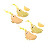 Mikinona 4pcs Portable Travel Toothbrush Storage Case with Integrated Toothpaste Holder Dustproof Plastic Banana Toothbrush Cover for Home Business Trips Dorms Yellow Green