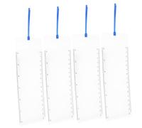 Mikinona 4pcs PVC Bookmark Magnifier with Magnifying Lens and Built Ruler Handheld Reading Aid for Books Newspapers and Magazines Portable Multipurpose Tool for Low Vision Users