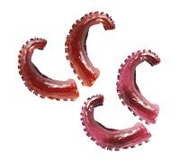 Mikinona 4pcs Realistic Faux Octopus Tentacles Detailed Artificial Seafood Props for Photography Retail Display Teaching Model Pretend Play Food Fake Octopus Legs with Lifelike Texture