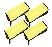 Mikinona 4pcs Reusable Snooker Cue Cleaning Towels Coral Fleece Pool Cue Cleaner for Billiard Supplies Daily Use Removes Oil Stains and Polishes Copper Rings