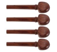 Mikinona 4pcs Rosewood Violin Tuning Pegs Wood Pegs for Violin String Adjuster Replacement Musical Instrument Accessories