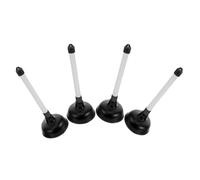 Mikinona 4pcs Rubber Toilet Plunger with Powerful Suction for Stubborn Clogs High Elasticity Drain Unclogger for Bathroom Kitchen Sink and Toilet Bowl Compact Design with Ergonomic Grip