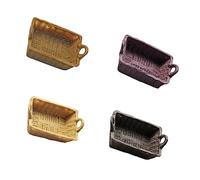 Mikinona 4pcs Scale Vivid Mini Storage Baskets in Khaki Camel Purple Black for Display and Micro Scene Decoration