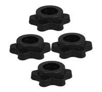 Mikinona 4pcs Self-locking Barbell Nuts Anti-skid Hex Dumbbell Accessories Plastic Locking Collar Gym Equipment Parts for Secure Weightlifting