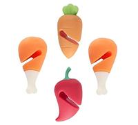 Mikinona 4pcs Silicone Spill-proof Lid Rack Pot Lid Overflow Preventer Steam Releaser Cookware Holders Kitchen Supplies