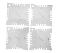 Mikinona 4pcs Stainless Steel Guitar Fretboard Radius Gauge Set Tooth Arc Measure for Guitar Setup and String Height Adjustment Suitable for Electric Maintenance