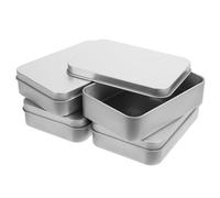 Mikinona 4Pcs Tinplate Box Rectangular Tin with Lid Practical Sealed Storage Container Delicate Elegant High-End Texture for Storage of Chewing Gum and Cigarettes