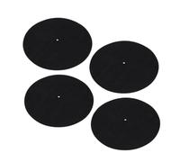 Mikinona 4pcs Turntable Slipmats for Vinyl Record Player Static Felt Pads with Shock Absorption Protective Soft Texture Mats Compatible with Phonograph Turntables for Stable Sound Quality