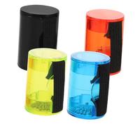 Mikinona 4pcs Ukulele Finger Sand Bells Plastic Rhythm for Guitar Mandolin Banjo Bands Crisp Sound Music Accessories with Durable Portable Design in Black Red Blue Green