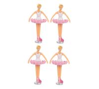 Mikinona 4pcs Vintage Ballet Princess Dolls for Music Box Accessories Auto-rotating Ballerina Figurines with Detailed Craftsmanship Decorative Keepsake Jewelry Box Enhancers