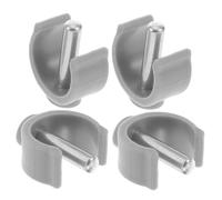 Mikinona 4pcs Walking Cane Pin Locks Replacement with Easy Install Latch Clamp for Walk Sticks Secure Attachment Durable Steel Crutch Pins for Seniors