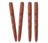 Mikinona 4pcs Wood Massage Stick Hand Massager Tools Wooden Stick Point Massage Tool for Acupuncture Reflexology and Self-Care Routine