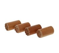 Mikinona 4pcs Wooden Moon Cake Baking Stampers Set Eco Friendly Hand Polished Molds for Biscuit Stamps Pastry Dough Pumpkin Cakes and Soaps Crafting