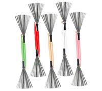 Mikinona 5 Pairs Double End Drum Brush for Jazz Drums Soft Grip Handle Compact Percussion Instruments Accessories for Enhanced Sound Quality