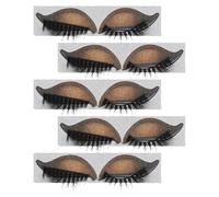 Mikinona 5 Pairs Lazy Eye Shadow Eyelash Stickers Kit Pre-cut Eye Makeup Lightweight All-day Wear Travel-friendly Smokey Styles