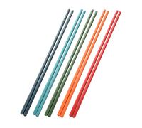 Mikinona 5 Pairs Silicone Chopsticks with Steel Core Heat Resistant Non Stick Kitchen Supplies Practical Reusable Chopsticks for Indoor and Outdoor Use