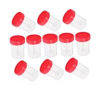 Mikinona 50 Pcs Plastic Stool Specimen Cups with Leak Spiral Covers Sealed Sampling Containers for Laboratory Use Random Colors Practical for Pathology and Sample Preparation Random Color