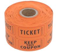 Mikinona 500pcs Orange Double Roll Raffle Tickets Event Tickets with Connect Section for Parties Fundraisers Class Rewards Carnivals and Holiday Celebrations