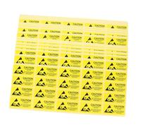 Mikinona 500Pcs Self Adhesive Anti-Static Warning Stickers Electrostatic Caution Labels High Adhesion Bright Decals for Electronic Devices Circuit Boards Hard Disk Sealing