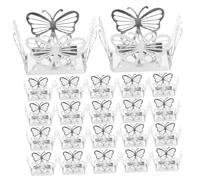 Mikinona 50pcs Butterfly Hollow Square Candy Boxes with Cardboard Liners Elegant Truffle Wrappers for Romantic Wedding Anniversary Birthday Gift Packaging